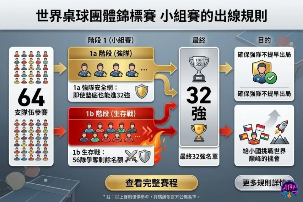 世界桌球團體錦標賽賽制懶人包