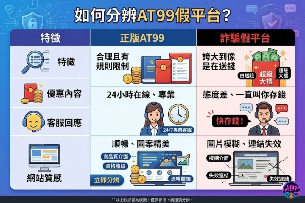 如何分辨AT99假平台？防止娛樂城詐騙從這步開始