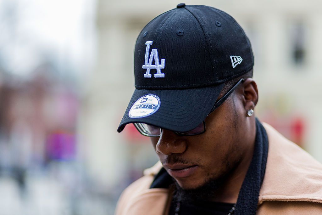 BERLIN GERMANY  DECEMBER 28 Armin Morais wearing New Era Flexfitted Cap Classic LA Dodgers and glasses on December 28...