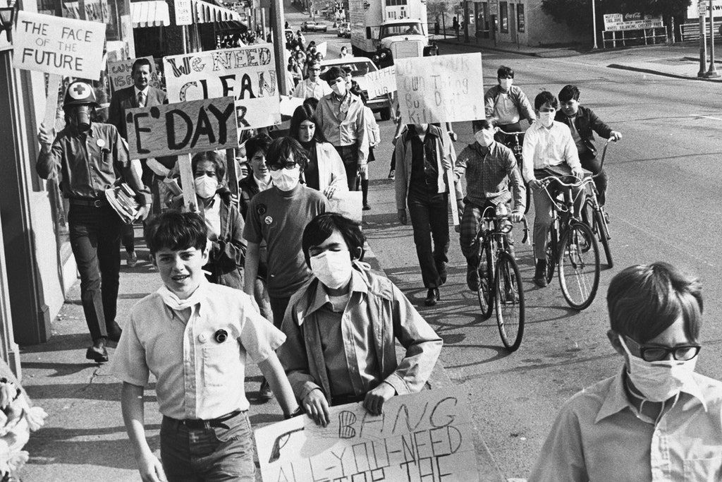 1970 年首屆世界地球日盛況。