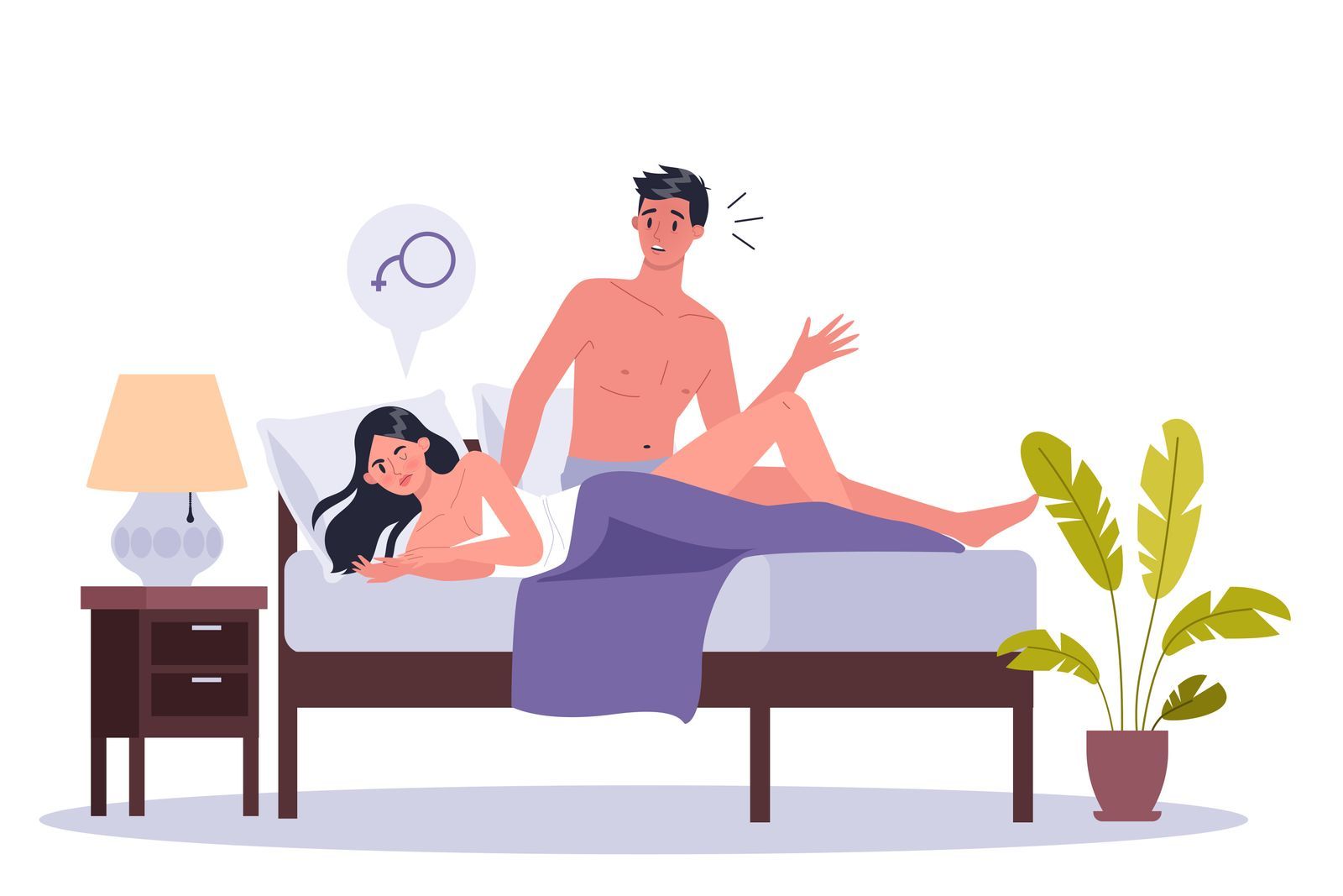 Pareja en la cama
