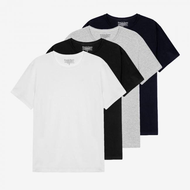 Bread amp Boxers 有機棉男用圓領Ｔ4件組，原價 6720 元，GQ 價 3980 元，點此購買