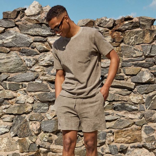 Bread amp Boxers 有機棉毛巾布圓領T，GQ價NT2680