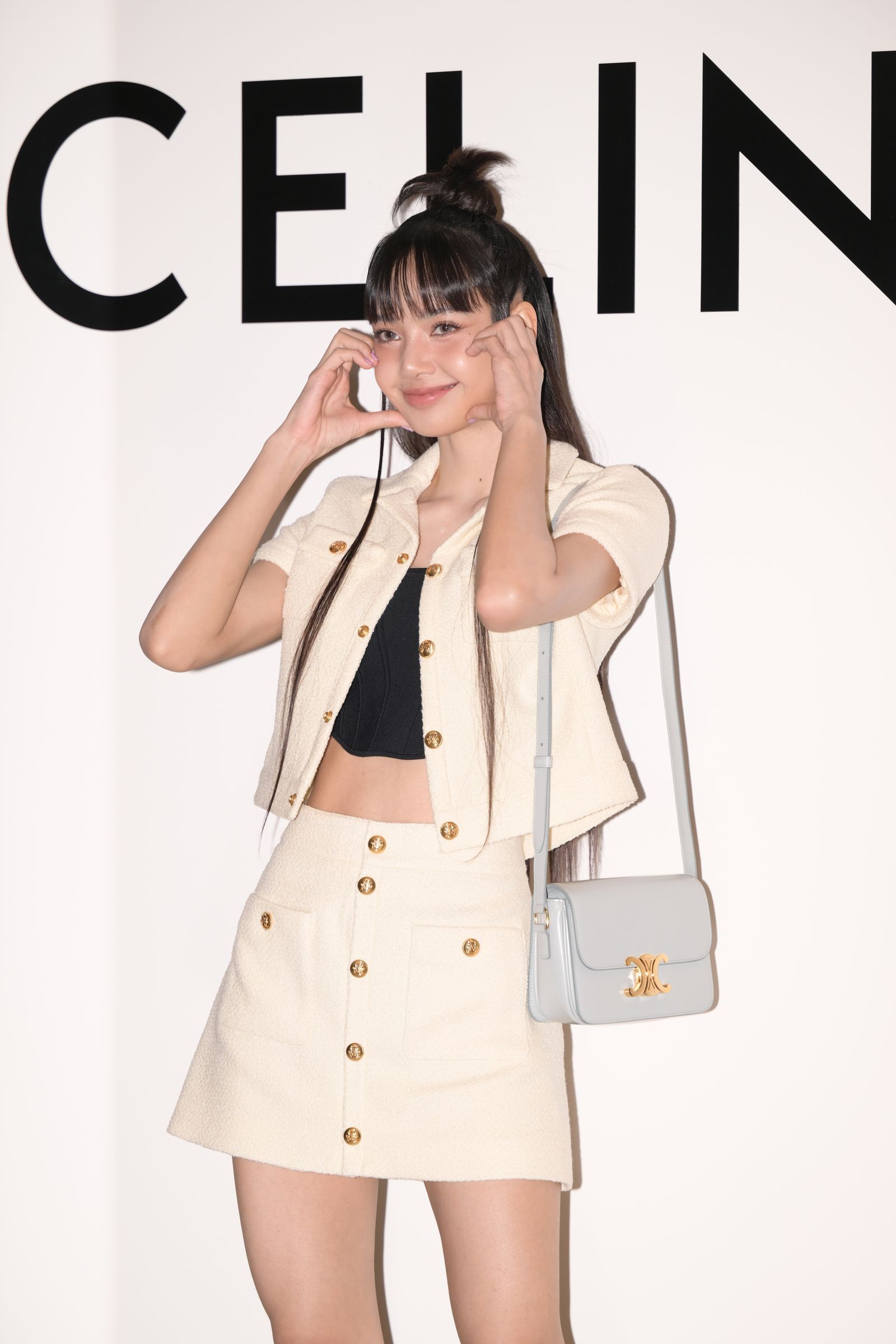 SEOUL SOUTH KOREA  MARCH 30 South Korean rapper Lisa of girl group BLACKPINK is seen at the CELINE popup store opening...