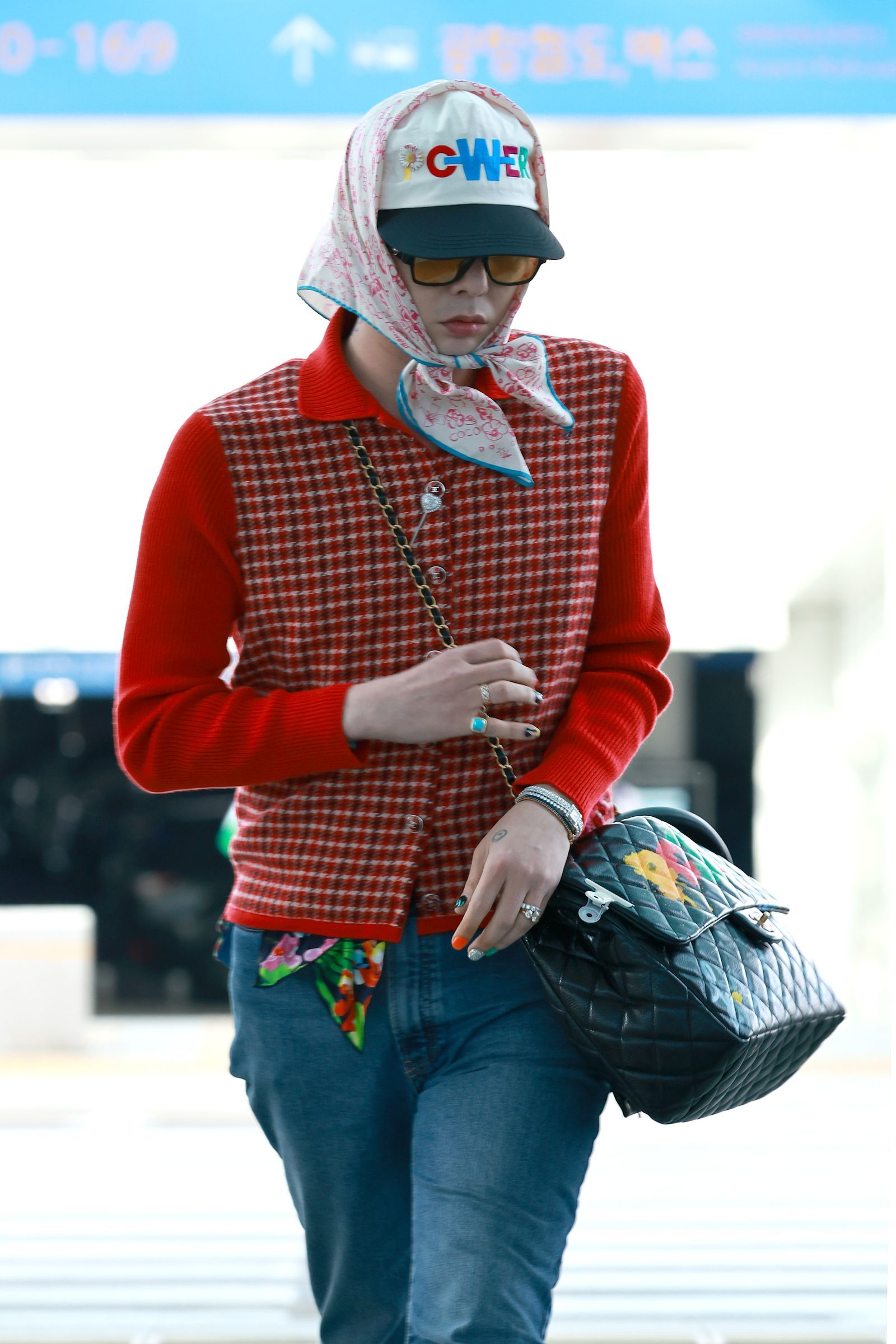 INCHEON SOUTH KOREA  NOVEMBER 04 GDragon of BigBang is seen at Incheon International Airport on November 04 2024 in...