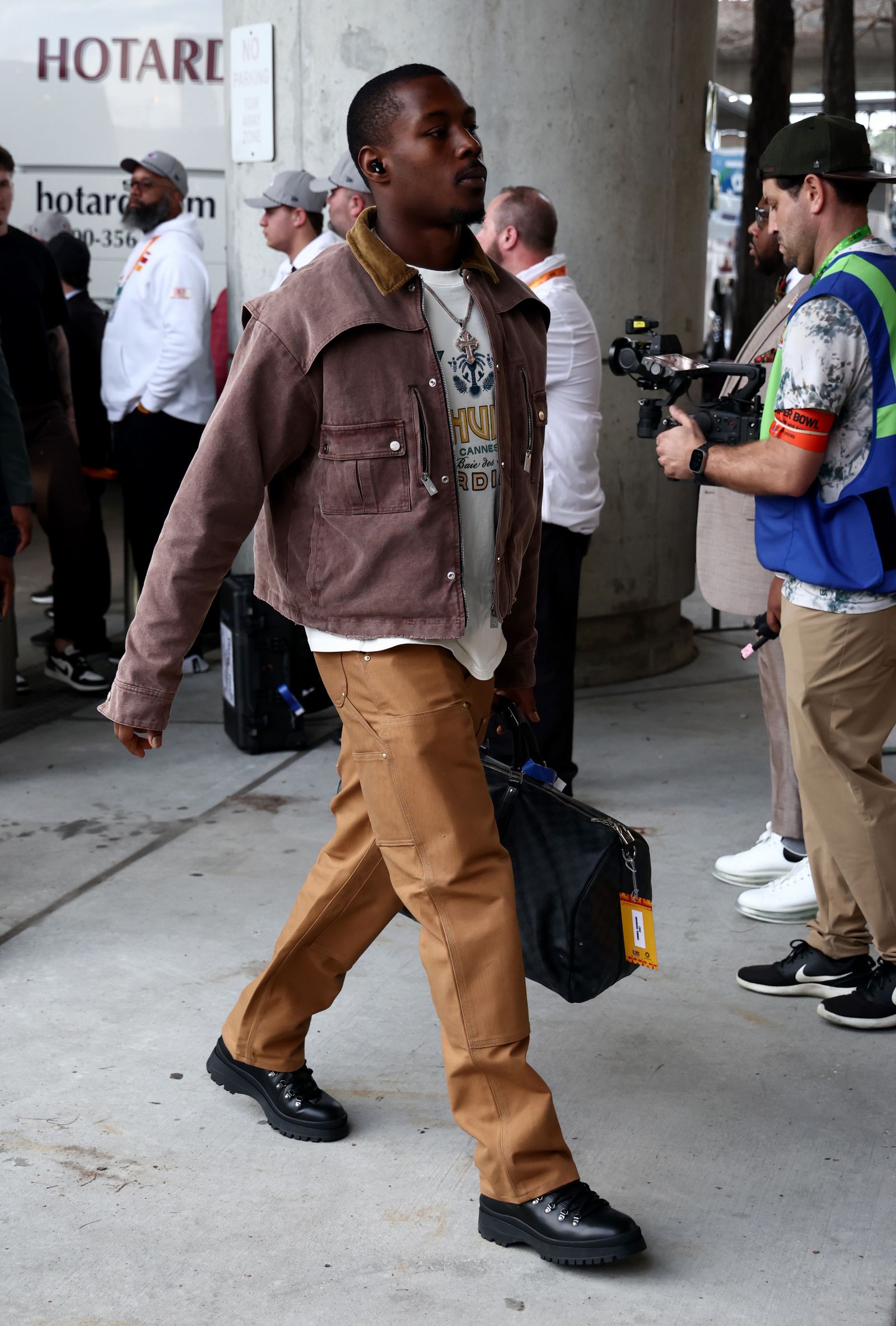 Image may contain Kendall Sheffield Beres Hammond Clothing Footwear Shoe Hat Accessories Bag Handbag and Adult