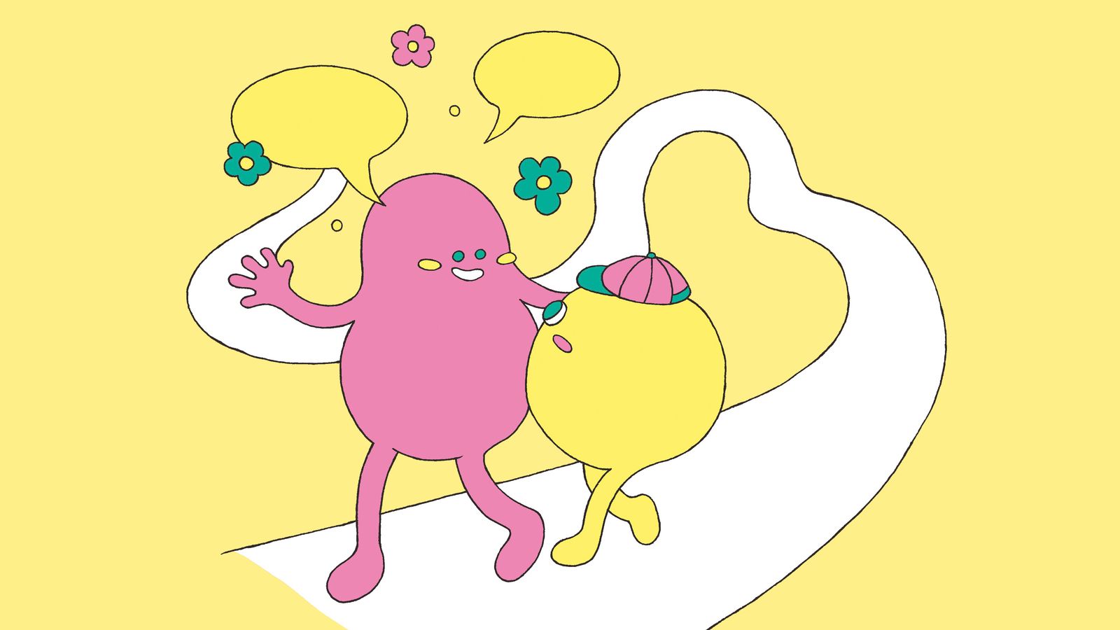 浪漫的散步會是一場美好約會的尾聲。（插畫／Piemiin）