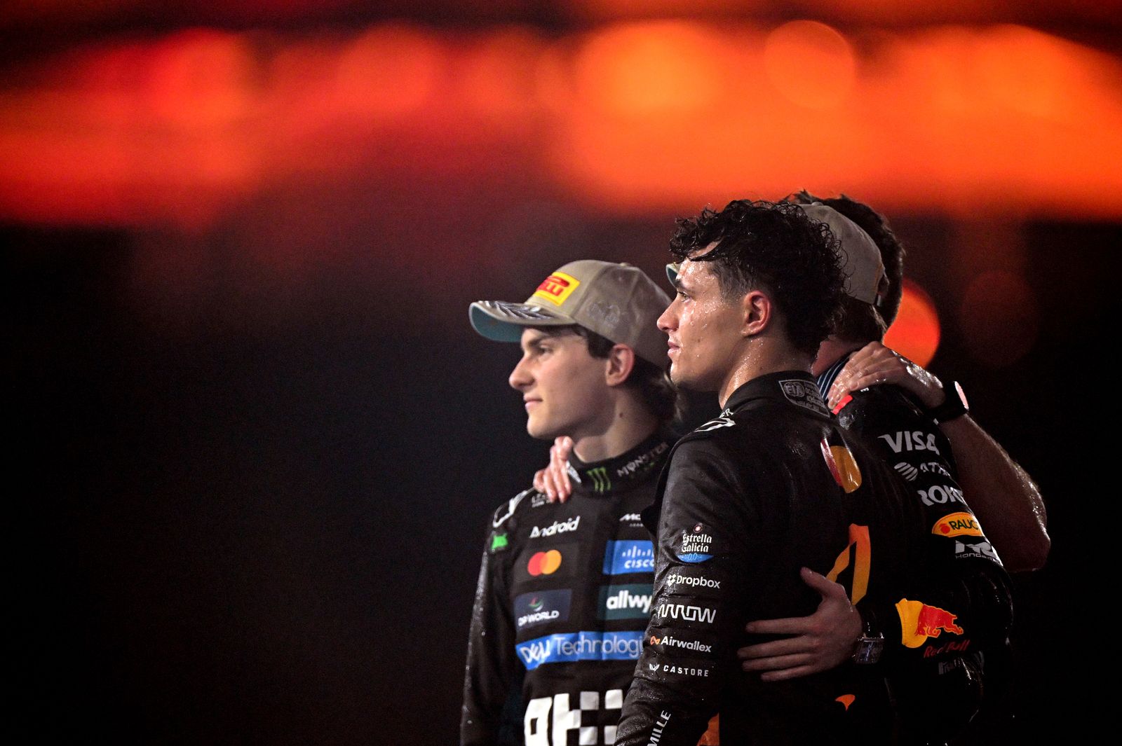 ABU DHABI UNITED ARAB EMIRATES  DECEMBER 07 Race winner Max Verstappen of the Netherlands and Oracle Red Bull Racing...