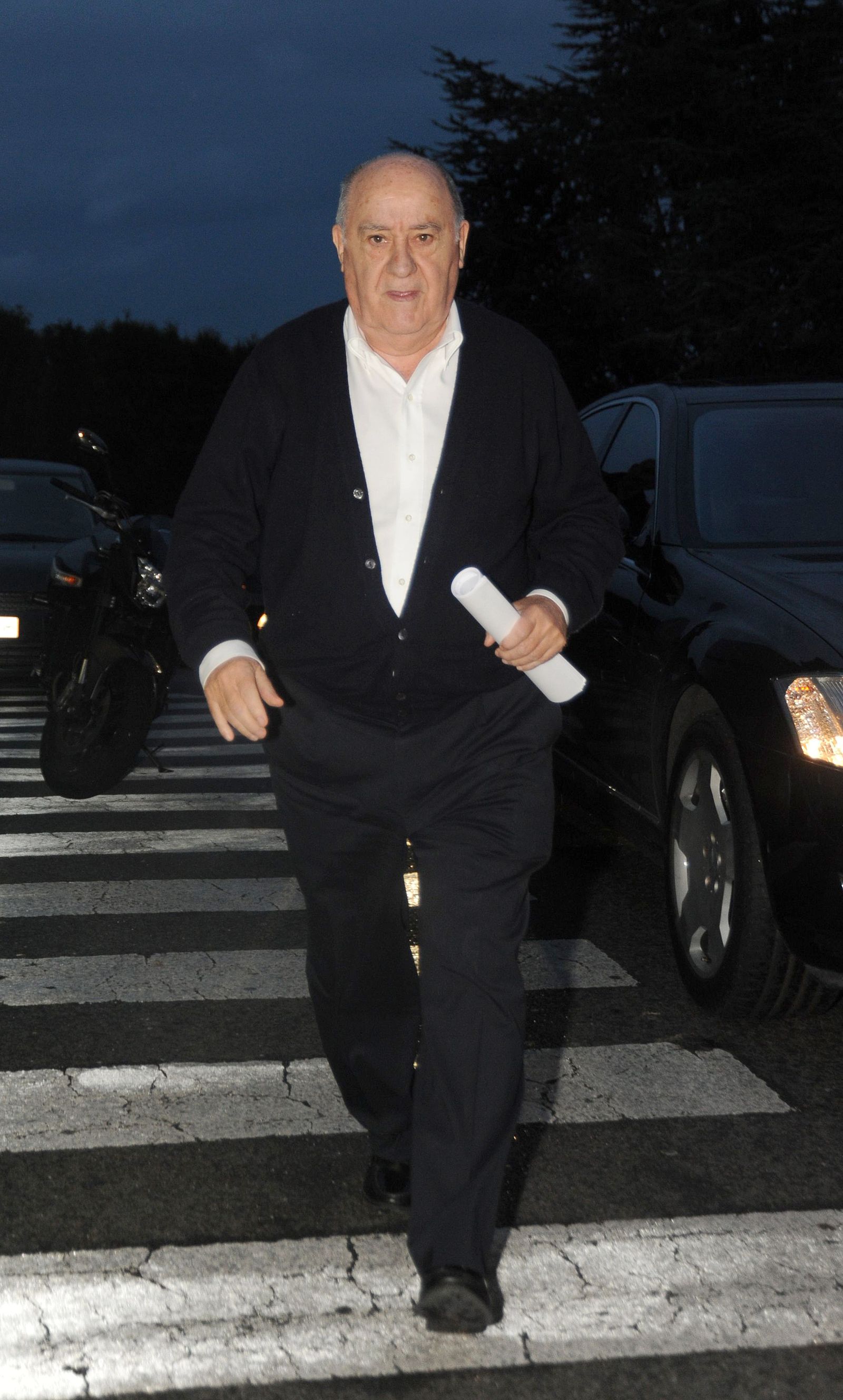 A CORUNA SPAIN  MARCH 06  Zara's owner Amancio Ortega visits his daughter Marta Ortega after giving birth her first son...