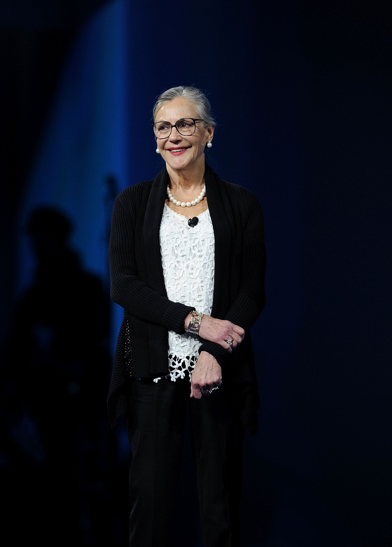 Alice Walton smiles while presenting the Entrepreneur Award during the WalMart Stores Inc. annual shareholders meeting...