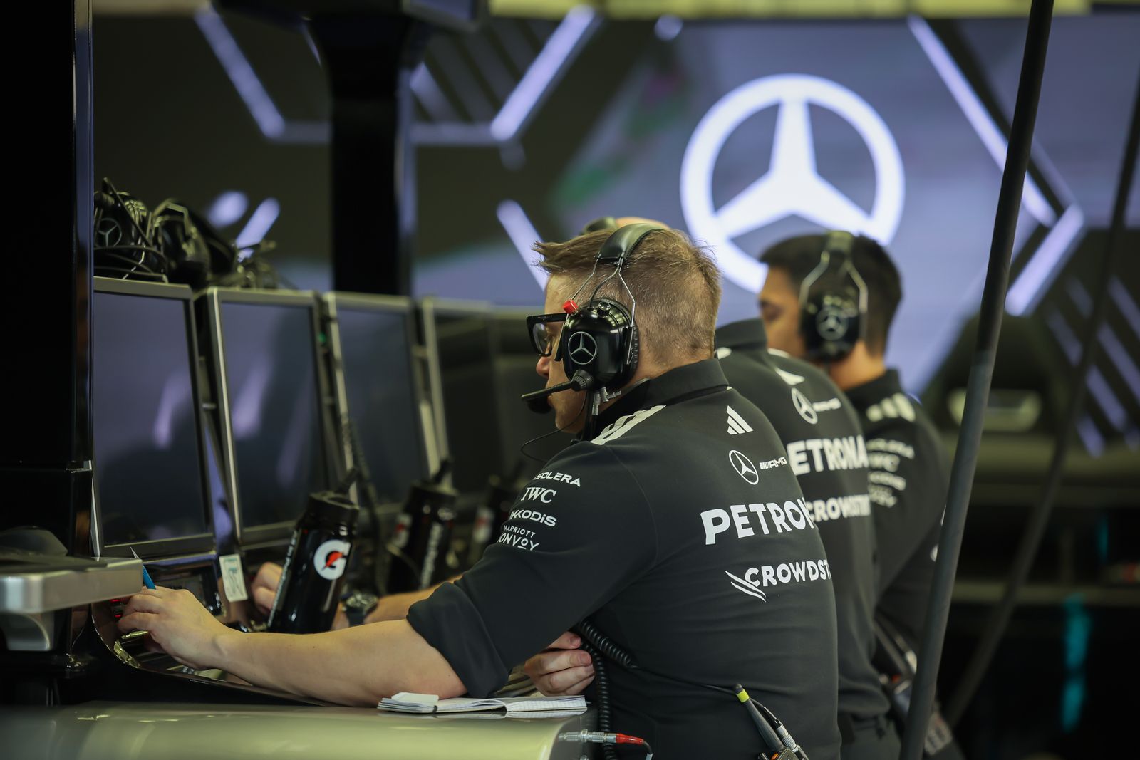 SAKHIR BAHRAIN  FEBRUARY 13 Mercedes team continue preparations for preseason test drives for the 2026 Formula 1 World...