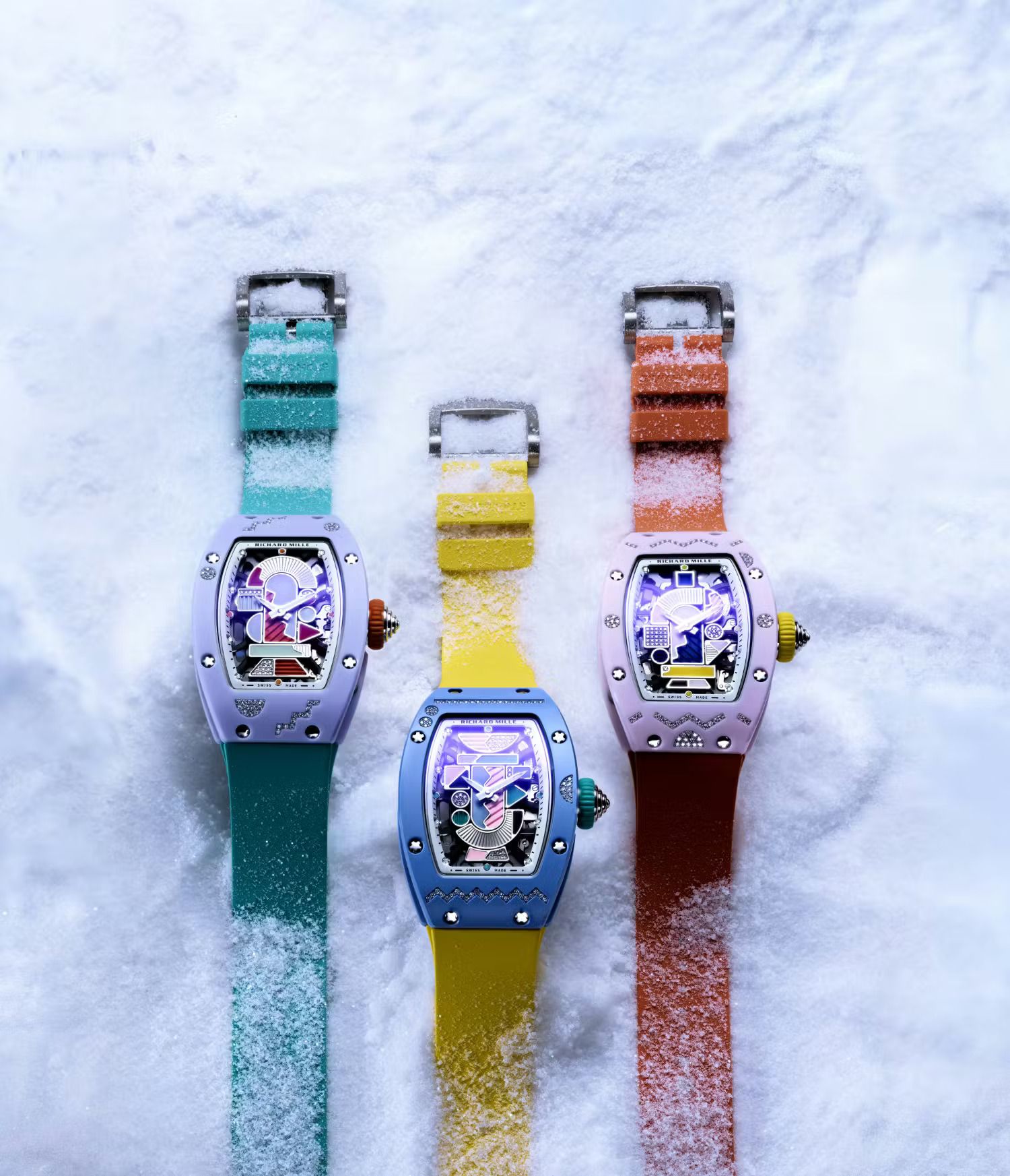 Richard Mille 彩色陶瓷系列最終章！RM 0701大玩幾何撞色，濃縮 80 年代曼非斯風格