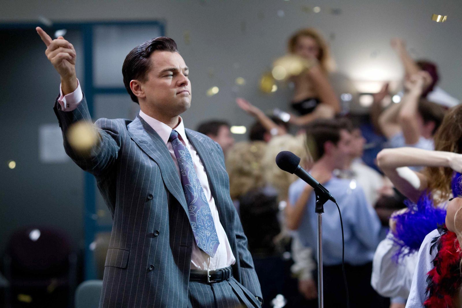 Leonardo DiCaprio dans Le Loup de Wall Street de Martin Scorsese.
