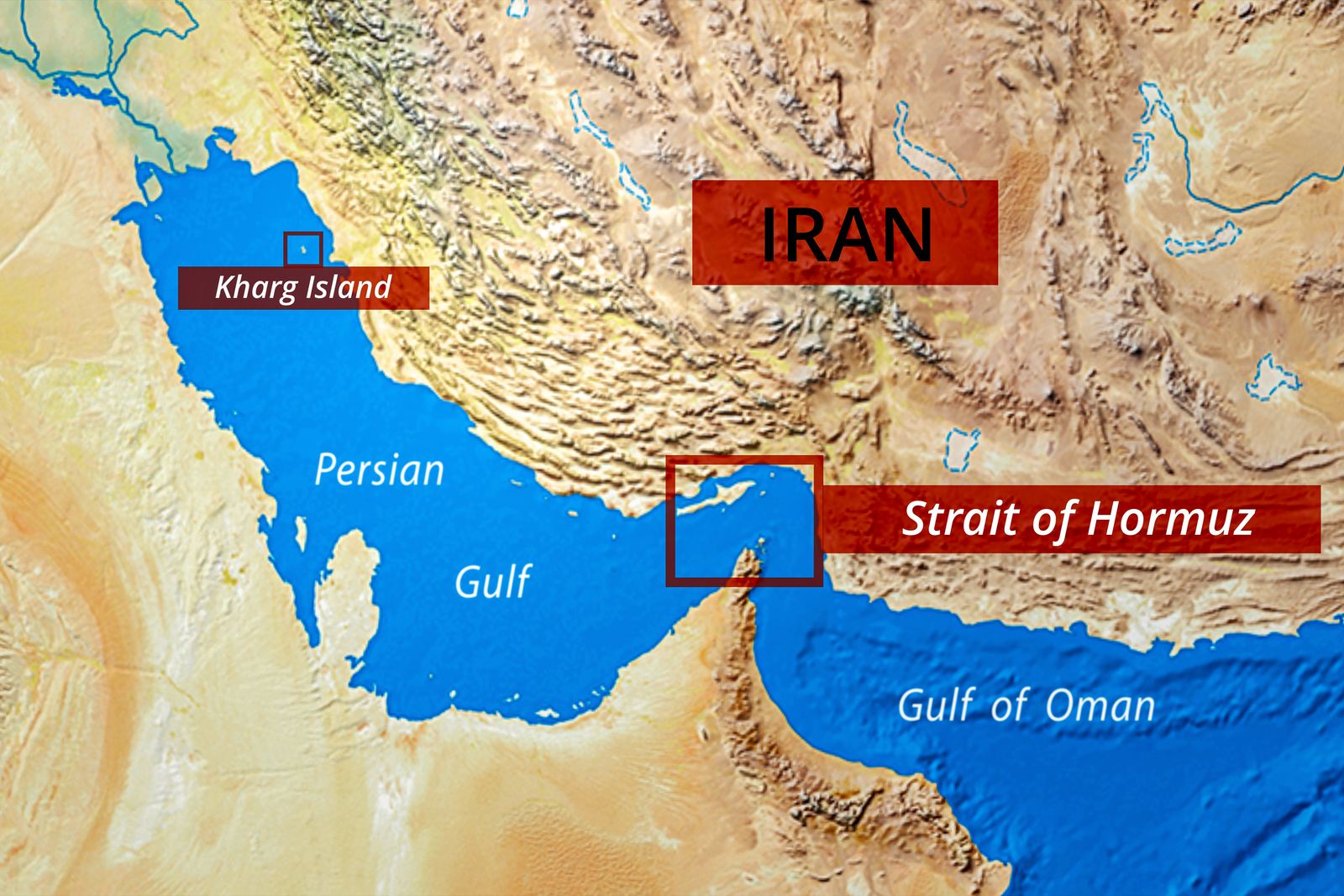 Geographical map displaying the Strait of Hormuz one of the world's most critical maritime chokepoints for global energy...